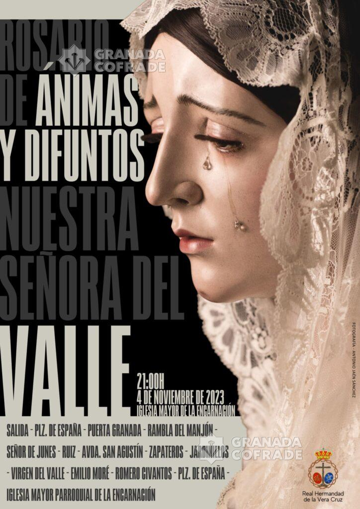 Horario e Itinerario Rosario de Ánimas y Difuntos de la Virgen del Valle. Motril 04 de Noviembre del 2023