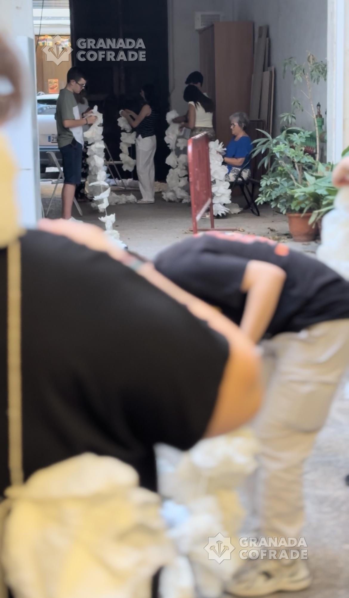 Preparativos procesión de Los Pajaritos- Foto: Hermandad de los Ferroviarios