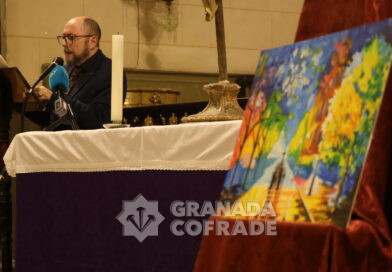 El cartel de las VIII Jornadas Cofrades Penitenciarias es un acrílico sobre tabla obra de Diego R.V.